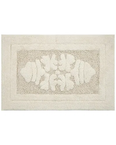 Knightsbridge Cipher Bath Rug In Ivory