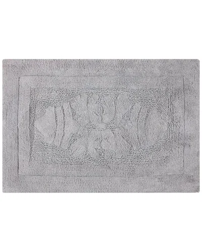 Knightsbridge Cipher Bath Rug In Silver