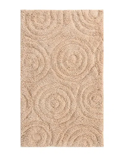 Knightsbridge Circles Bath Rug In Beige