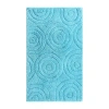 Knightsbridge Circles Bath Rug In Blue