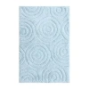 Knightsbridge Circles Bath Rug In Blue