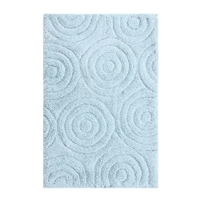 Knightsbridge Circles Bath Rug In Blue