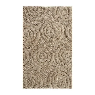 Knightsbridge Circles Bath Rug In Brown