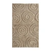 Knightsbridge Circles Bath Rug In Brown
