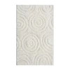 Knightsbridge Circles Bath Rug In White