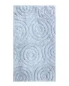 Knightsbridge Circles Bath Rug In Silver