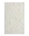 Knightsbridge Circles Bath Rug In White