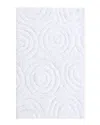 Knightsbridge Circles Bath Rug In White