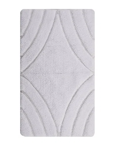Knightsbridge Diamond Bath Rug In White