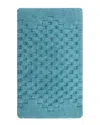 Knightsbridge Melange Bath Rug In Blue