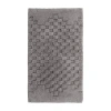 Knightsbridge Melange Bath Rug In Silver
