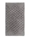 Knightsbridge Melange Bath Rug In Silver