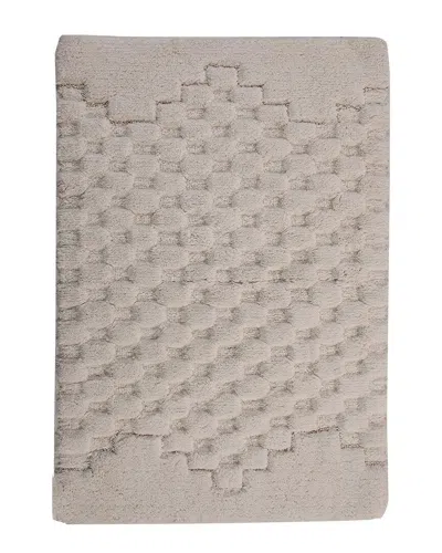 Knightsbridge Melange Bath Rug In White