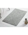 Knightsbridge Racetrack Bath Rug In Silver