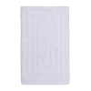 Knightsbridge Racetrack Bath Rug In White