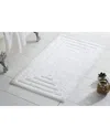 Knightsbridge Racetrack Bath Rug In White