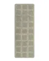 Knightsbridge Square Honey Comb Bath Rug In Sage