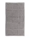 Knightsbridge Square Honey Comb Bath Rug In Silver