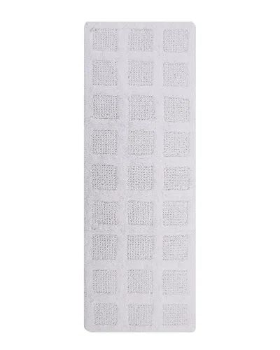 Knightsbridge Square Honey Comb Bath Rug In White