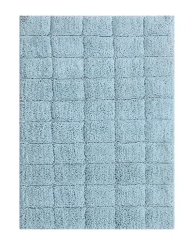 Knightsbridge Summer Tile Bath Rug In Blue