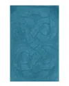 Knightsbridge Tuft Twisted Bath Rug In Aqua