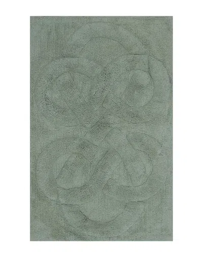 Knightsbridge Tuft Twisted Bath Rug In Green