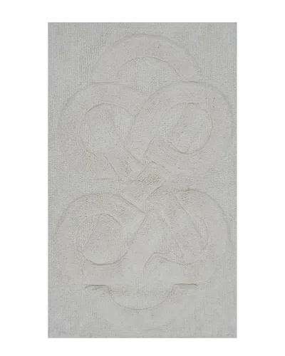 Knightsbridge Tuft Twisted Bath Rug In Ivory