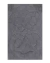 Knightsbridge Tuft Twisted Bath Rug In Silver