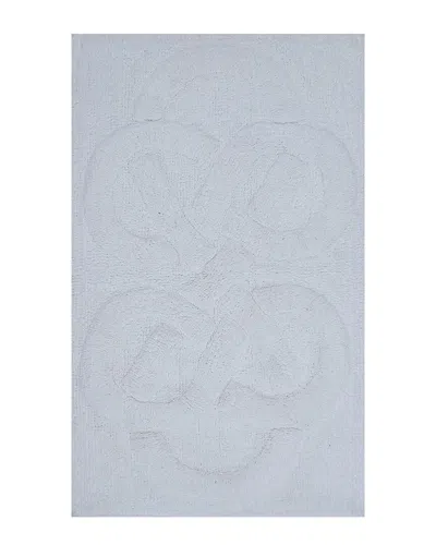 Knightsbridge Tuft Twisted Bath Rug In White