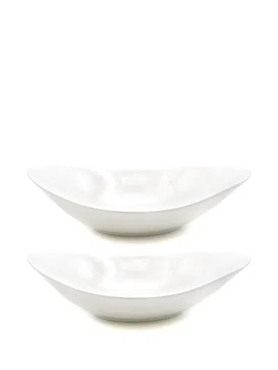 Knindustrie Fusion Serving Bowl Set (23.5cm X 15.5cm) In White