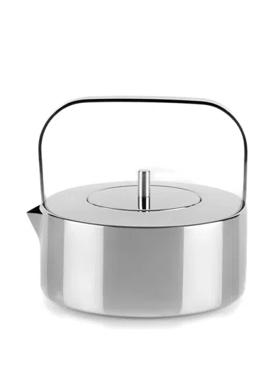 Knindustrie Handle Lidded Kettle In Silver