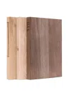 Knindustrie Kn Book Wood Chopping Boards (set Of Three) In Brown