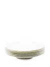 Knindustrie Leaves Dessert Plates (set Of Six) In White