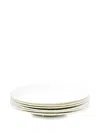 Knindustrie Leaves Plates (set Of Six) In White