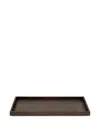 Knindustrie Rectangular Wood Tray In Brown