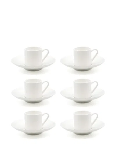 Knindustrie Reggia Coffee Cups (set Of Six) In White