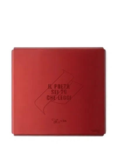 Knindustrie Storm Lettering-print Tray In Red