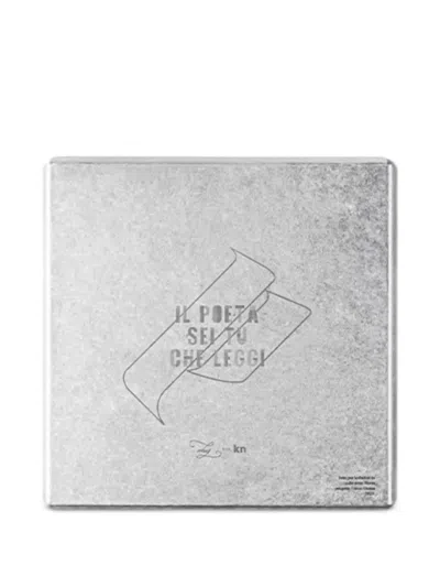 Knindustrie Storm Lettering-print Tray In Silver