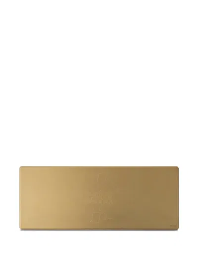 Knindustrie Storm Rectangular Tray In Gold