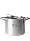 Knindustrie The Pasta Beyond Basic Steel Pot In Silver