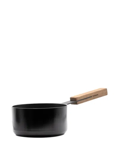 Knindustrie Wooden-handle Saucepan (16cm) In Black