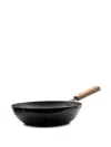 Knindustrie Wooden-handle Wok (32cm) In Black