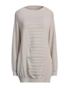 Knit Knit Woman Sweater Cream Size L Wool In White