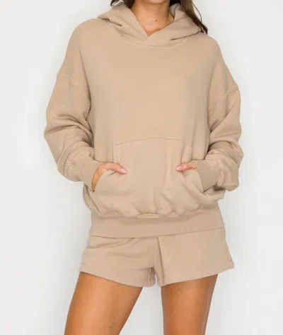 Knit Riot Anchor Hoodie In Taupe In Neutral