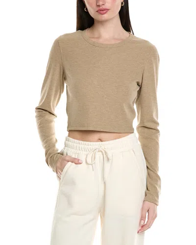 Knit Riot Base Rib T-shirt In Brown