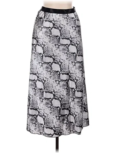 Pre-owned Knit Riot Casual Skirt In Silver