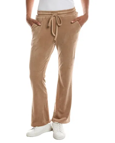 Knit Riot Classic Velour Pant In Brown