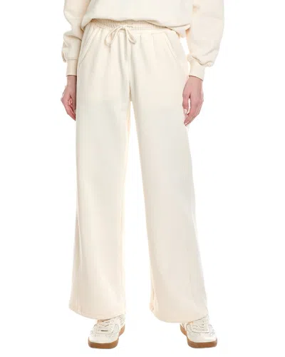 Knit Riot Core Wide Leg Sweatpant In White