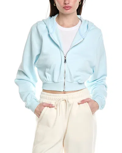 Knit Riot Cove Crop Zip Hoodie In Blue