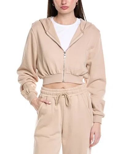 Knit Riot Cove Crop Zip Hoodie In Neutral